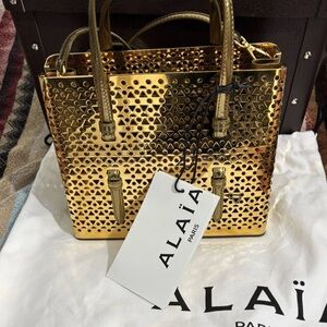 Alaia Gold Metallic Bag